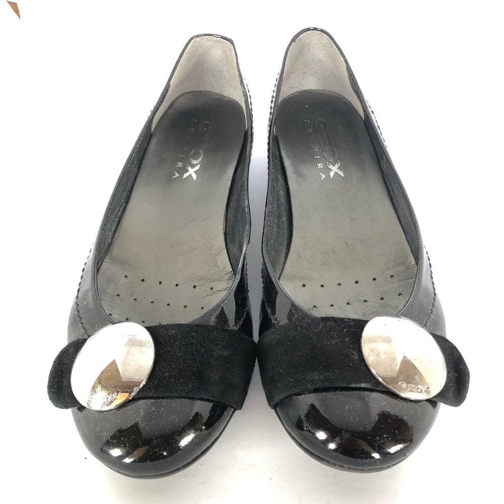 Geox Respira Newalexa patent leather black flats